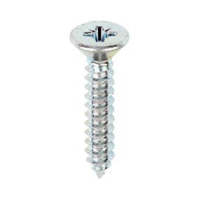 Timco - Self-Tapping Screws - PZ - Countersunk - Zinc (Size 10 x 1 - 200 Pieces)