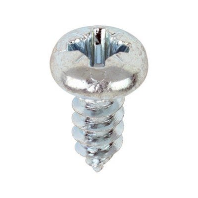 Timco - Self-Tapping Screws - PZ - Pan - Zinc (Size 8 x 3/8 - 200 Pieces)