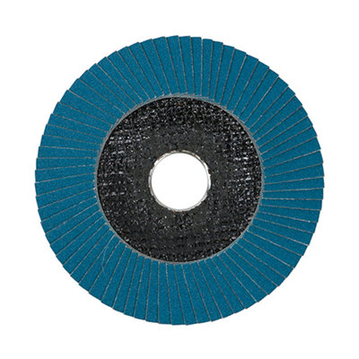 TIMCO Set of Flap Discs Zirconium Type 29 Conical P120 Grit - 115 x 22.23