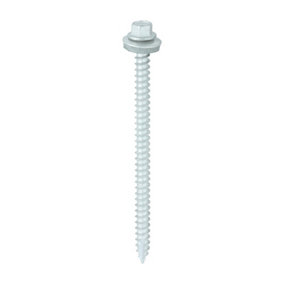 TIMCO Slash Point Sheet Metal to Timber Drill Screw Exterior Silver with EPDM Washer - 6.3 x 100 (100pcs)