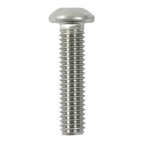 Timco - Socket Screws - Button - A2 Stainless Steel (Size M6 x 12 - 10 Pieces)