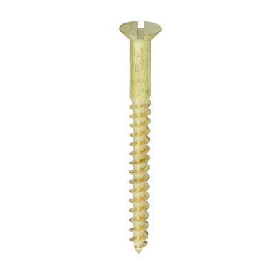 TIMCO Solid Brass Countersunk Woodscrews - 12 x 2 1/2 (100pcs)