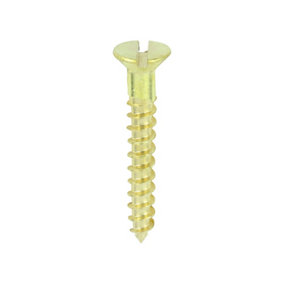 TIMCO Solid Brass Countersunk Woodscrews - 6 x 1