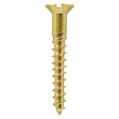 TIMCO Solid Brass Countersunk Woodscrews - 6 x 3/4 (200pcs)