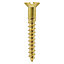 TIMCO Solid Brass Countersunk Woodscrews - 6 x 3/4