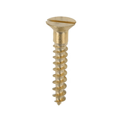 TIMCO Solid Brass Countersunk Woodscrews - 8 x 1 (200pcs)