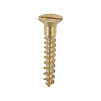 TIMCO Solid Brass Countersunk Woodscrews - 8 x 1