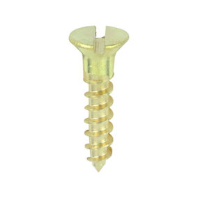 TIMCO Solid Brass Countersunk Woodscrews - 8 x 3/4