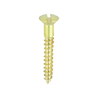 TIMCO Solid Brass Round Head Woodscrews - 6 x 1 (200pcs)