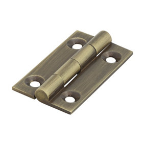 TIMCO Solid Drawn Brass Hinges Antique Brass - 38 x 22