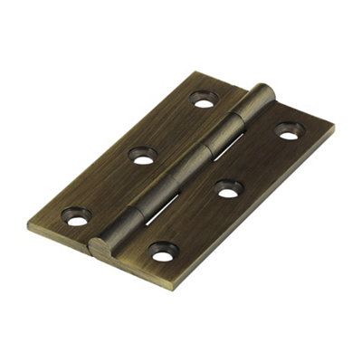 TIMCO Solid Drawn Brass Hinges Antique Brass - 64 x 35 (2pcs)