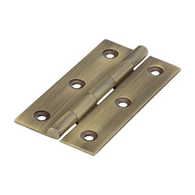 TIMCO Solid Drawn Brass Hinges Antique Brass - 75 x 40 (2pcs)