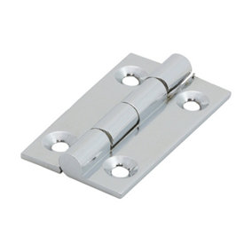 TIMCO Solid Drawn Brass Hinges Polished Chrome - 38 x 22