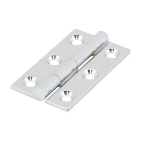 TIMCO Solid Drawn Brass Hinges Polished Chrome - 50 x 28 (2pcs)