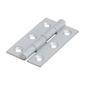 Timco - Solid Drawn Hinge - Solid Brass - Satin Chrome (Size 50 x 28 - 2 Pieces)
