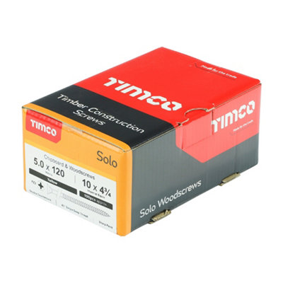 TIMCO Solo Countersunk Gold Woodscrews - 5.0 x 120 (100pcs)