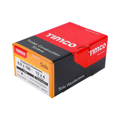 TIMCO Solo Countersunk Gold Woodscrews - 6.0 x 100