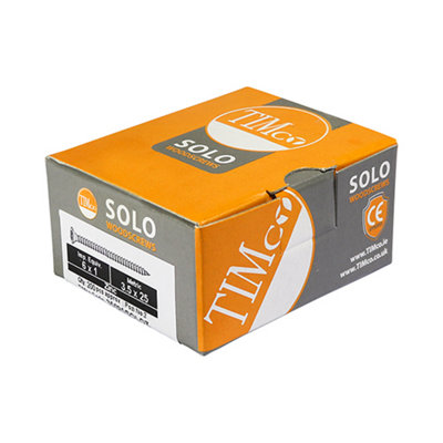 TIMCO Solo Countersunk Silver Woodscrews - 3.0 x 25