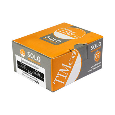 TIMCO Solo Countersunk Silver Woodscrews - 5.0 x 80 (200pcs)