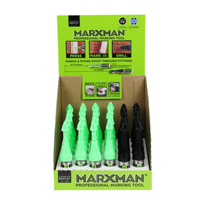 MarXman Green Chalk Marking Pen x4 Hole Marking Tool Upto 45mm