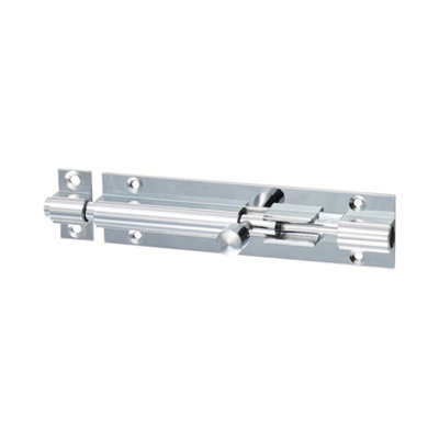 Timco - Straight Barrel Bolt - Polished Chrome (Size 100 x 25mm - 1 Each)