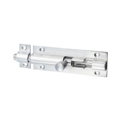 Timco - Straight Barrel Bolt - Satin Chrome (Size 75 x 25mm - 1 Each)