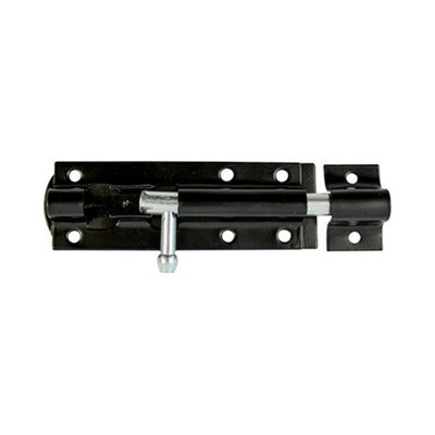 TIMCO Straight Tower Bolt Black - 8"