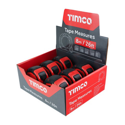TIMCO Tape Measure - 8m/26ft x 25mm