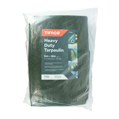 Timco - Tarpaulin - Heavy Duty (Size 5 x 8m - 1 Each)