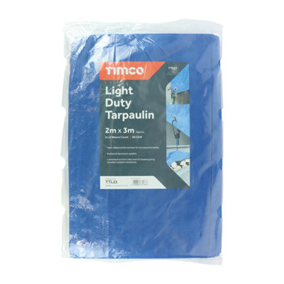 Timco - Tarpaulin - Light Duty (Size 2 x 3m - 1 Each)
