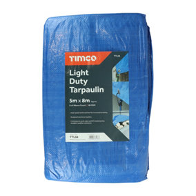Timco - Tarpaulin - Light Duty (Size 5 x 8m - 1 Each)