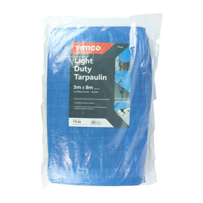 Timco - Tarpaulin - Light Duty (Size 5 x 8m - 1 Each)