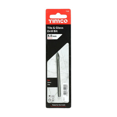 Timco - TCT Arrow Head Tile & Glass Bit (Size 8.0mm - 1 Each)