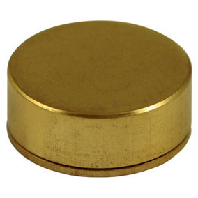 Timco - Threaded screw cover - Solid Brass - Polished Brass (Size 12mm - 4 Pieces)