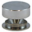 Timco - Threaded screw cover - Solid Brass - Satin Chrome (Size 12mm - 4 Pieces)