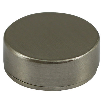 Timco - Threaded screw cover - Solid Brass - Satin Nickel (Size 14mm - 4 Pieces)