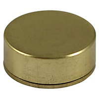 Timco - Threaded screw cover - Solid Brass - Satin (Size 12mm - 4 Pieces)