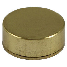 Timco - Threaded screw cover - Solid Brass - Satin (Size 14mm - 4 Pieces)