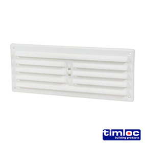 Timco - Timloc Internal Plastic Hit and Miss Louvre Grille Vent - White - 1208W (Size 260 x 104 - 1 Each)