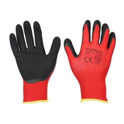 Timco - Toughlight Grip Gloves - Sandy Latex Coated Polyester (Size Medium - 1 Each)