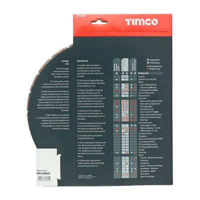 TIMCO Trade Diamond Blade Segmented - 300 x 20.0