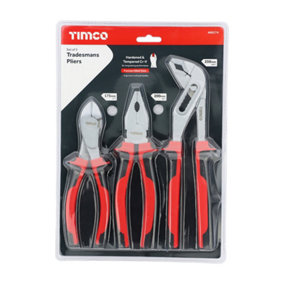 Timco - Tradesmans Pliers Set (Size 3pcs - 3 Pieces)