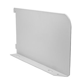 Timco - Twin Slot Shelf End - White (Size 200mm - 1 Each)