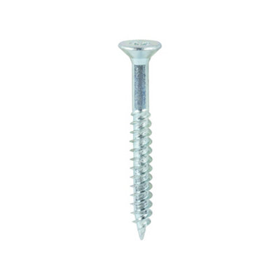 TIMCO Twin-Threaded Countersunk Silver Woodscrews - 10 x 1 3/4 (200pcs)