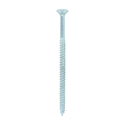 TIMCO Twin-Threaded Countersunk Silver Woodscrews - 10 x 3 1/2 (100pcs)