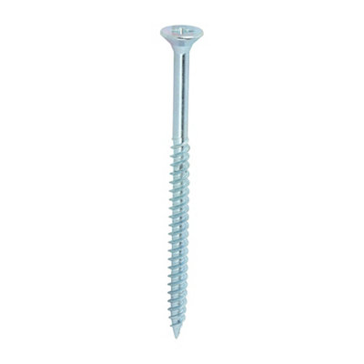 TIMCO Twin-Threaded Countersunk Silver Woodscrews - 10 x 3 (100pcs)