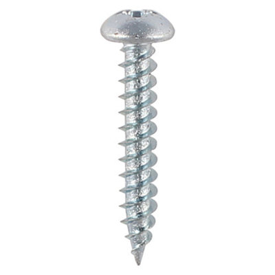 TIMCO Twin-Threaded Round Head Silver Woodscrews - 6 x 1/2 (200pcs)