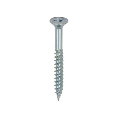 Timco - Twin-Threaded Woodscrews - PZ - Double Countersunk - Zinc (Size ...