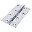TIMCO Uncranked Butt Hinges (5050) Steel Silver - 127 x 65