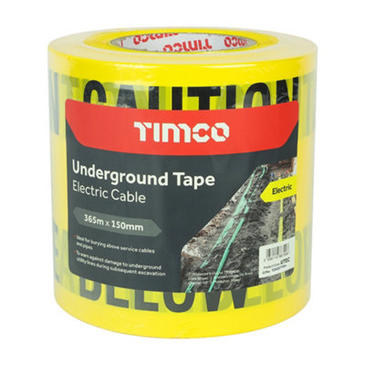 Timco - Underground tape - Electric Cable (Size 365m x 150mm - 1 Each)